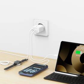 Nabíječka do sítě Swissten EDGE GaN 2x USB-C PD 65W/1x USB-A 18W QC bílá

 obrázek produktu 5 z 5