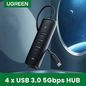 USB Hub UGREEN USB-C/4x USB 3.0, 20cm černý

 obrázek produktu 2 z 2