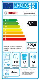 Sušička prádla Bosch WTW85491BY bílá barva
