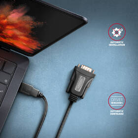 Kabel Axagon USB-A 2.0 - sériový RS-232 FTDI adaptér, 1,5m černá

 obrázek produktu 3 z 4