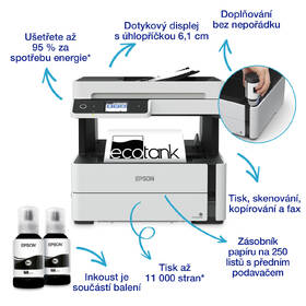 Tiskárna multifunkční Epson EcoTank M3170 černá/bílá

 obrázek produktu 3 z 17