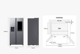 Americká lednice Samsung RS90F66BEFEO černá barva
