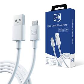 Kabel 3mk Hyper USB-A/microUSB, 2,4A, 1,2m bílý

 obrázek produktu 7 z 8