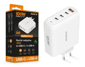 Nabíječka do sítě Aligator Power Delivery 100W, 3× USB-C + 1× USB-A bílá

 obrázek produktu 2 z 4