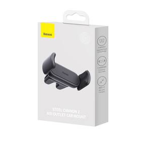 Držák na mobil Baseus Steel Cannon 2 do auta, do mřížky černý

 obrázek produktu 8 z 8