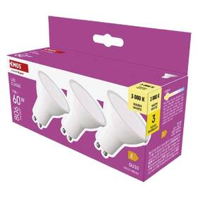 Žárovka LED EMOS Classic MR16, GU10, 7W, teplá bílá (3 ks) 

 obrázek produktu 3 z 3