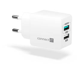 Nabíječka do sítě Connect IT Fast Charge 2x USB, 3,4A s funkcí rychlonabíjení bílá

 obrázek produktu 1 z 2