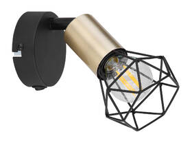 Bodové svítidlo GLOBO Xara I, 1xE14, 40W černé/zlaté

 obrázek produktu 1 z 2
