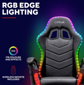 Herní židle Trust GXT 704 RONIQ RGB + Powerbank 10000 mAh černá

 obrázek produktu 10 z 19
