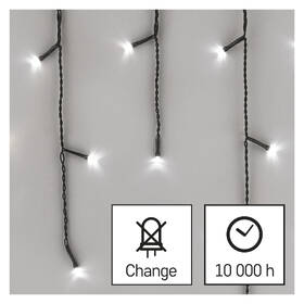 Vánoční osvětlení EMOS 200 LED rampouchy, 3,6 m, venkovní i vnitřní, studená bílá, programy 

 obrázek produktu 2 z 8