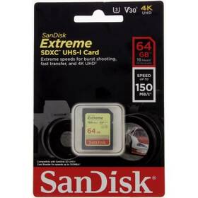 Paměťová karta SANDISK 64GB UHS-I U3 (150R/60W) 

 obrázek produktu 3 z 3