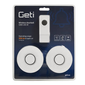 Zvonek bezdrátový Geti GWD205 W bílý

 obrázek produktu 3 z 4