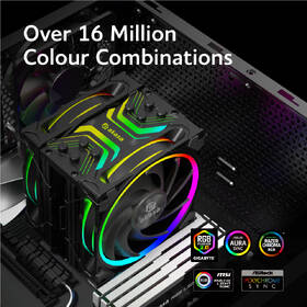 Chladič CPU AKASA H4 Plus + SOHO AR12 Reverse Blade Fan černý

 obrázek produktu 4 z 5
