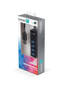 USB Hub Connect IT 4 porty USB 3.0 černý

 obrázek produktu 2 z 2