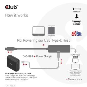 Redukce Club3D USB-C/HDMI 8K60Hz/4K120Hz 

 obrázek produktu 8 z 9