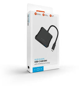USB Hub FIXED Quadri 5-port USB-C, 140W PD 3.1 černý

 obrázek produktu 6 z 6