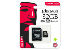 Paměťová karta Kingston MicroSDHC 32GB UHS-I U1 (80R/10W) + adapter 

 obrázek produktu 2 z 6