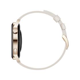 Chytré hodinky Huawei Watch GT 3 42 mm (Elegant) - Light Gold + White Leather Strap 
