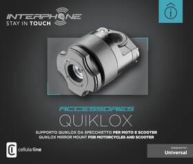 Držák na mobil Interphone QUIKLOX s úchytem na zrcátko motocyklu černý

 obrázek produktu 4 z 4