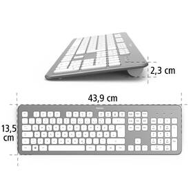 Klávesnice Hama KW-700, CZ/SK stříbrná/bílá

 obrázek produktu 5 z 7