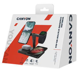 Bezdrátová nabíječka Canyon WS-404B 4v1, Apple MagSafe černá

 obrázek produktu 4 z 4