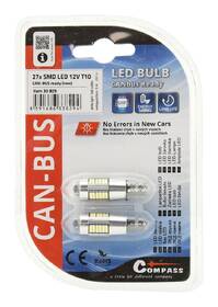 Autožárovka Compass 33829 27 LED 12V T10 NEW-CAN-BUS (2 ks) 

 obrázek produktu 3 z 3