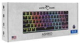 Klávesnice White Shark ASHIKO, US layout, Blue Switch černá barva
