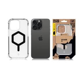 Kryt na mobil Tactical MagForce Hexagon na Apple iPhone 15 Pro Max černý/průhledný

 obrázek produktu 5 z 5
