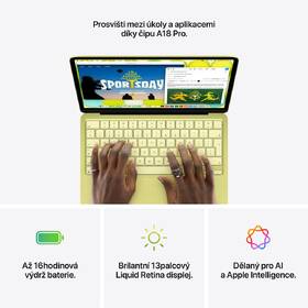 Notebook Apple 13" A18 Pro 6× CPU 5× GPU, 8 GB, 512 GB, Touch ID - stříbrný CZ 

 obrázek produktu 8 z 9
