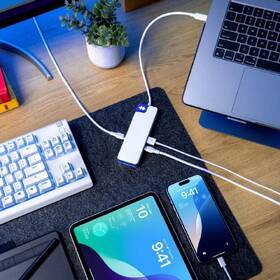 USB Hub HyperDrive Flex 8 Port USB-C bílý/modrý

 obrázek produktu 6 z 6