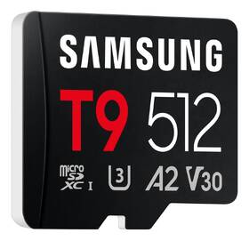 Paměťová karta Samsung T9 MicroSDXC 512GB UHS-I U3 (200R/130W) + USB Adaptér černá

 obrázek produktu 4 z 6
