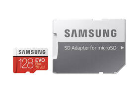 Paměťová karta Samsung 128GB Class 10 UHS-3 (R100/W60) + SD adaptér 

 obrázek produktu 1 z 5