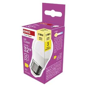 Žárovka LED EMOS Classic mini globe, E27, 2,5W, teplá bílá 

 obrázek produktu 3 z 3