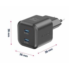 Nabíječka do sítě Swissten GaN, PD 2x USB-C 20W černá

 obrázek produktu 2 z 3