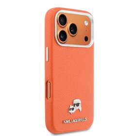 Kryt na mobil Karl Lagerfeld PU Karl and Choupette Heads Pins MagSafe na Apple iPhone 17 Pro oranžový

 obrázek produktu 3 z 6