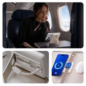 Powerbanka 3mk SafeCell 4in1 Semi-Solid 10000 mAh, 22.5 W, MagSafe, nabíjení Apple Watch béžová

 obrázek produktu 2 z 6
