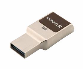 USB Flash Verbatim Fingerprint Secure, 64GB stříbrná barva
