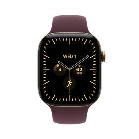 Chytré hodinky Apple GPS + Cellular 46 mm zářivě zlatý titan, burgundsky červený sportovní řemínek - M/L 

 obrázek produktu 1 z 6