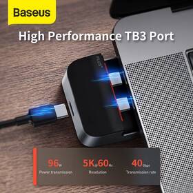 USB Hub Baseus Armor Age USB-C/3x USB 3.0, USB-C, HDMI, 3,5mm Jack, RJ 45 šedý

 obrázek produktu 7 z 10