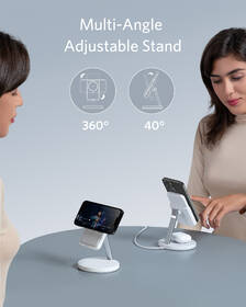 Bezdrátová nabíječka Anker PowerWave Mag-Go 2-in-1 Stand 5K bílá

 obrázek produktu 3 z 5