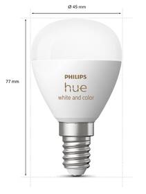 Chytrá žárovka Philips Bluetooth, 5,1W, E14, White and Color Ambiance, 2ks 

 obrázek produktu 2 z 4