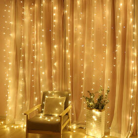 Vánoční osvětlení ColorWay vnitřní, 300 LED, 3× 3m, 220–240V AC, teplá bílá 

 obrázek produktu 8 z 17