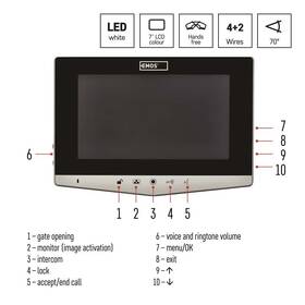 Dveřní videotelefon EMOS EM-05R s ukládáním snímků 

 obrázek produktu 7 z 15