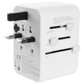 Cestovní adaptér FIXED Voyager pro EU, UK a USA/AUS, s 3xUSB-C a 2xUSB výstupem, GaN, PD 65W bílý

 obrázek produktu 4 z 12