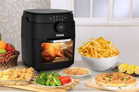 Fritéza horkovzdušná Tesla AirCook & Grill QG700 BLK, multifunkční černá barva
