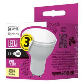 Žárovka LED EMOS MR16, 8W, GU10, teplá bílá 

 obrázek produktu 1 z 1
