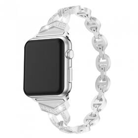 Řemínek WG crystal, kovový, na Apple Watch 38/40/41 mm stříbrný

 obrázek produktu 1 z 2