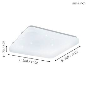 Stropní svítidlo Eglo Frania-S, čtverec, 28 cm bílé

 obrázek produktu 1 z 1