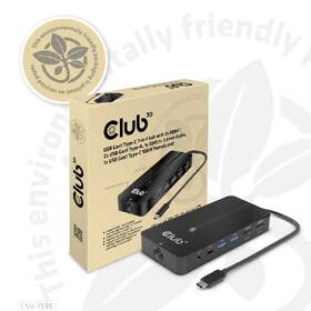 USB Hub Club3D USB-C/2x HDMI, 2x USB-A, 1x RJ45, 1x 3.5mm audio, 1x USB-C,100 W 

 obrázek produktu 7 z 7