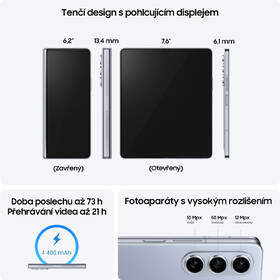 Mobilní telefon Samsung Galaxy Z Fold5 5G 12 GB / 256 GB modrý

 obrázek produktu 1 z 15